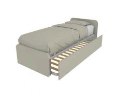 Mobilfino Camerette - 964R - Letto cameretta 80x190 singolo con secondo letto estraibile e testate