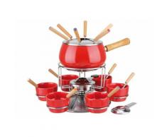 Fonduta Smaltata Rossa Lucida Set pz.23 Eva