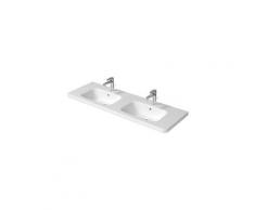 Duravit - DuraSquare lavabo doppio DuraSquare 1400x480 mm, 1 foro per rubinetto, con troppopieno,