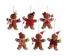 Gruppomaruccia - Decorazioni Natalizie da appendere per l'albero e la casa a forma di omini pan di
