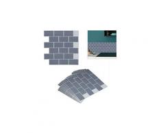 Relaxdays - Set da 10 Piastrelle Autoadesive, per Bagno e Cucina, HL 30,5x30,5cm, 3D, Effetto