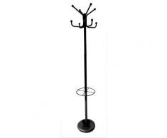 C.r.o.srl - Appendiabiti in metallo con portaombrelli – nero 35x35x180cm. Appendiabiti a piantana