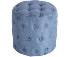 Pouf Sgabello Lille Blu Tessuto