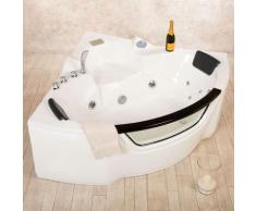 Vasca Idromassaggio Angolare 2 Posti 135x135 Cm Riscaldamento E Radio Vorich Easy Life Bianca