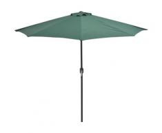 Ombrellone da Balcone Palo in Alluminio 270x135 cm a Metà Verde - Vidaxl