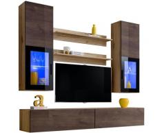 Extreme Furniture - Parete Attrezzata Sky, (LxAxP): 200 x ~195 x 41, Carcassa in Wotan Opaco,