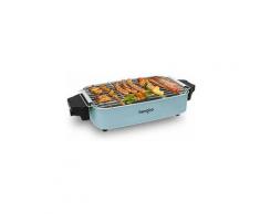 Griglia Elettrica Barbecue Elettrico Regolabile Griglia per balcone picnic grill : colore : Azzurro