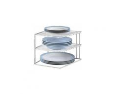 Mensola angolare a 3 piani sistemazione salvaspazio per cucina porta stoviglie