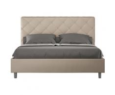 Letto Priya 160x190 rete e contenitore tortora - Tortora