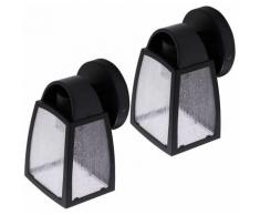 2x lampade da parete a LED dimmerabili FILAMENT lanterne facciate illuminazione esterna ALU vetro