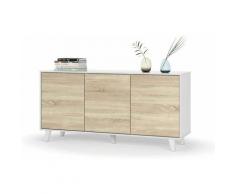 Arreditaly - Credenza Gijòn Mobile Mobiletto Soggiorno Salotto Ingresso Sala da Pranzo 3 Ante 154 x