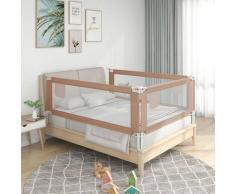 Sponda Letto di Sicurezza per Bambini Tortora 190x25 cm Tessuto