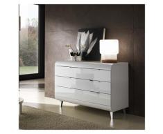Garnero Arredamenti - Cassettiera comò DUNA Gihome ® bianco lucido soggiorno salotto moderno design
