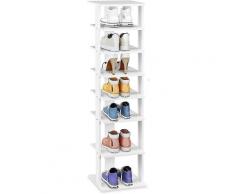 Scarpiera da Ingresso, Scaffale Verticale con 7 Ripiani, per Diverse Scarpe, Porta Scarpe Compatto