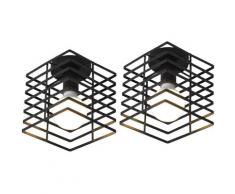 2 PCS Lampade da Soffitto Creativo Retr¨°, Plafoniera per Camera da Letto Cucina Loft E27