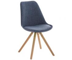 Sedia Pegleg in tessuto gambe tonde Blu