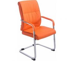 Sedia XXL Anubis in similpelle Arancione