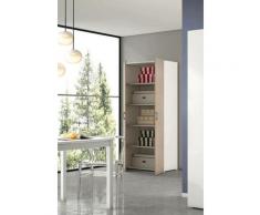 Armadio multiuso a 2 ante battenti, 100% Made in Italy, Mobile portascarpe a 4 ripiani regolabili,