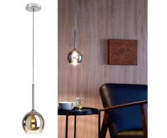 Lampadario pendente led 7W G9 vetro cromato lampada sospensione moderna luce cucina soggiorno 230V