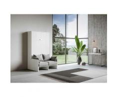 Letto 140 Sofà Kentaro verticale a scomparsa bianco frassino - Bianco