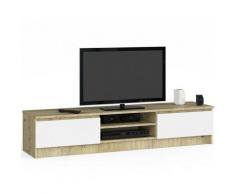 Mobile Porta Tv, Console Tv, Porta Tv 2 Ante, Parete Attrezzata 160 x 33 x 41 - Colore: