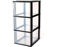 Organiser Cassettiera Ufficio. Organizer Scrivania. Portaoggetti Multiuso in Plastica . 3 Cassetti