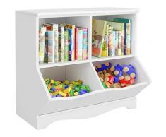 Furchen - Scaffale Portagiochi Bambini, Armadietto Portagiocattoli da Cameretta,Mobiletto
