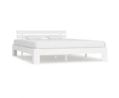 Vidaxl - Giroletto in Legno Massello di Pino 180x200 cm Bianco - Bianco