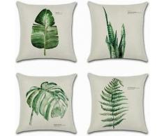 Set di 4 federe 45x45 cm cotone lino decorativo federa per auto divano decorazioni per la casa