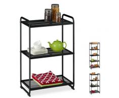 Scaffale in Metallo, con Ripiani, Dispensa per Cucina & Ripostiglio, Universale, HLP 88,5x58x34,