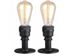 2 pcs Lampada da Soffitto Retrò Tubo Dell'acqua Ferro Battuto Metallo Industriale Camera da Letto