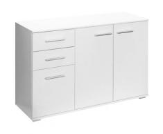 Comò credenza con cassetti credenza multiuso armadio armadio da corridoio bianco - Deuba
