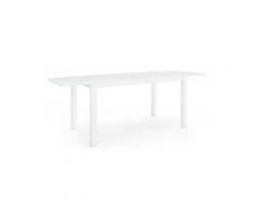 Giordanoshop - Tavolo Allungabile Hilde 140-210x77 Cm Bianco In Alluminio