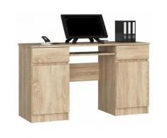 Abamihome - Scrivania Moderna, Salvaspazio, Ufficio, Scrivania con Cassettiera, 135x77x50 - Colore:
