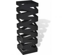 Hommoo - Portaombrelli Bastoni Passeggio Quadrato Acciaio 48,5 cm Nero VD08888