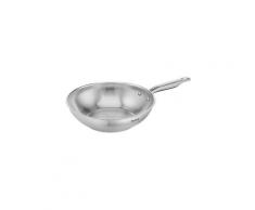 Tefal E49219 - Padella wok Virtuoso, 28 cm, in acciaio inox di alta qualità, non sigillata,