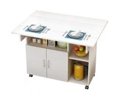 Tavolo Tavolino Mobile Cucina con Scaffali Armadietto Salvaspazio Portaoggetti