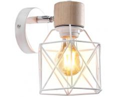 Wottes - Applique parete creativo moderno lampada da parete ferro battuto E27 illuminazione camera