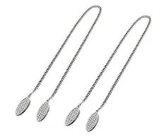 Set di 2 Portatovaglioli in Acciaio Inox per Tovaglioli e Bavaglini Argento - Kueatily