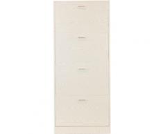Scarpiera in Legno 4 Ante Slim Art.104 Colore Rovere Sbiancato