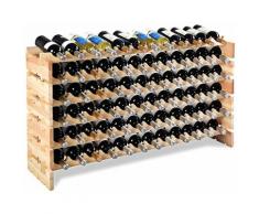 Portabottiglie di Vino in Legno Scaffale per 72 Bottiglie di Vino cantinette e portabottiglie, 119