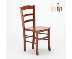 Sedie in legno classiche rustiche per sala da pranzo bar e trattoria Paesana Wood | Marrone