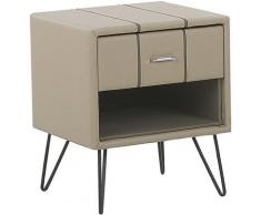 Comodino in similpelle beige BETIN