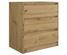 IRIS T3 | Cassettiera moderna 3 cassetti soggiorno / camera da letto / ufficio 78x70x43 cm |