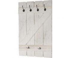 Serie Vintage appendiabiti guardaroba HWC-D13 legno paulonia 91x60cm ~ bianco