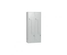 Armadietto metallico ufficio CR-1280L, armadio sovrapposto sporco pulito in metallo 4 ante posti