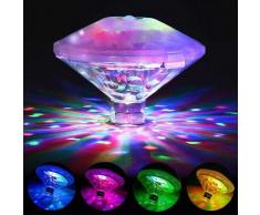 Briday - Lampada galleggiante per piscina a colori, luce da bagno da discoteca, luce led