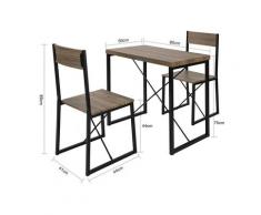 Set Tavolo da Pranzo con 2 sedie Tavolo e sedie Cucina Stile Vintage