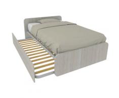 Mobilfino Camerette - 864R - Letto cameretta 120x190 1piazza e mezza con secondo letto estraibile e