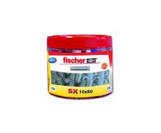 553305 SX 10x50 tasselli Parete, Appendere Quadri, Fissare lampade, Round Box da 75 pz, Grigio,